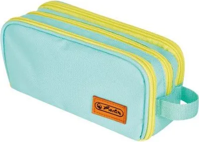 Produktbild von Schüleretui Doppelfaulenzer Neon Polyester 235x75mm mint/gelb Packung mit 2 Stück
