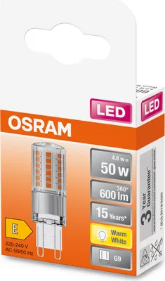 Obrázok produktu pre Osram Ledpin G9 4,8W 600Lm 2700K