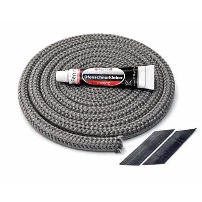 Produktbild von Türdichtung Set für Hark 57 Kaminofen - 2m, Ø 10mm Ofendichtschnur Ersatzteil