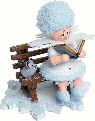 Produktbild von Schneeflöckchen Geschichtenerzähler (5cm) von Drechslerei Kuhnert