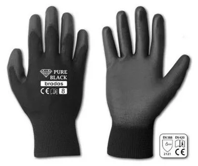 Obrázek produktu pro Rosteto Rukavice Bradas Pure black, vel. 8/M