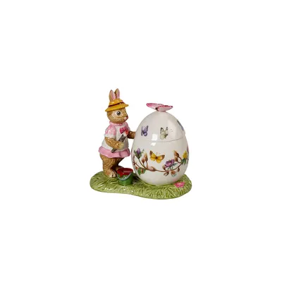 Image de Villeroy & Boch Bunny Tales Boîte à œufs de Pâques Anna peint porcelaine dure rose peinte à la main 1486626487