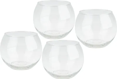Produktbild von VBS Teelichtglas Bowl 4er Set 7.5 cm innen 10.5 cm außen 8.5 cm hoch