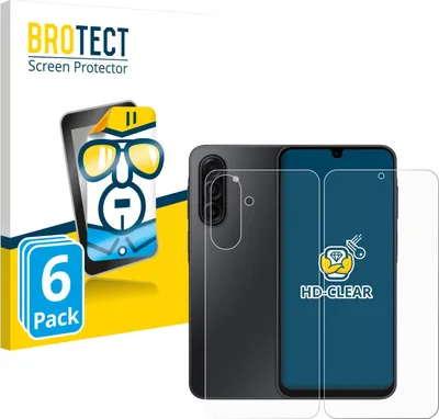 Produktbild von 6x Für Samsung Galaxy A17 5G (Display+Rückseite) Schutzfolie BROTECT Displayschutz Display Schutz Folie Klar Transparent