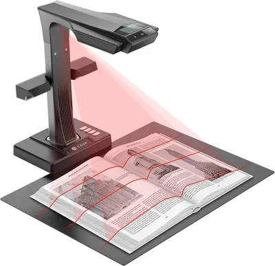 Produktbild von CZUR 24MP Buchscanner mit Auto-Seiten-Glättung, A3 Scanner mit HDMI, OCR 180+ Sprache, Dokumentenscanner kontaktloses scan für Archiv & Bibliothek, empfindliche Bücher & Dokumente
