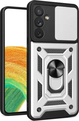 Produktbild von Samsung Galaxy A34 Hülle - Coverup Armor Ring Ständer Back Cover mit Kamera Schutz - Grau