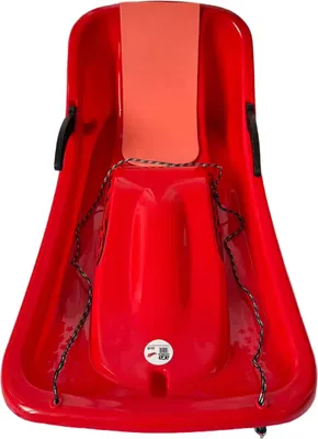 Produktbild von Aga Kinder Schlitten DS495 Rot, Robuste Kinderschlitten aus Kunststoff, stabile und hochwertige Schneeschlitten, Bobs für Kinder