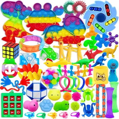 Productafbeelding van Solidchoice - 60-delige Fidget Toys Set voor Stressverlichting en Concentratie