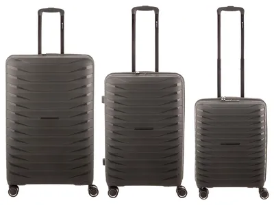 Produktbild von Franky Koffer 3er Set PP15-55DF/69DF/77DF Spinner Gr. S/M/L mit TSA-Zahlenschloss Dehnfalte olive