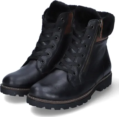 Produktbild von Remonte Damen Winterstiefeletten/ Schnürstiefeletten/ Stiefeletten Schwarz Leder-Textil-Mix Größe: 40