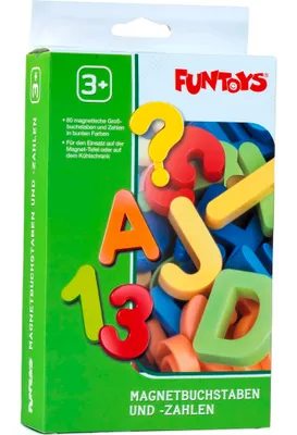 Produktbild von FUN 80 Magnet Buchstaben und Zahlen bunt