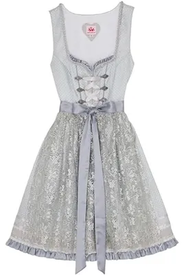 Produktbild von Betsy 2-teiliges Midi-Dirndl Kleid Dirndl Trachtenkleid kurz Rocklänge 55cm, Farbe:Türkis, Größe:40/L
