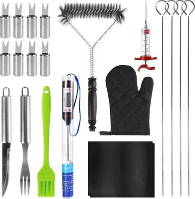 Immagine prodotto di Set di accessori per barbecue da 20 pezzi, pratico, 20 pezzi, per uomo