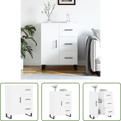 Produktbild von The Living Store Sideboard Weiß 69,5x34x90 cm Holzwerkstoff