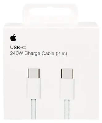 Produktbild von Apple 240W USB-C auf USB-C Ladekabel 2m Textilgewebe Weiß MU2G3ZM/A