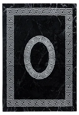 Image de Plus Laby tapis poils ras rectangle 140x200cm noir