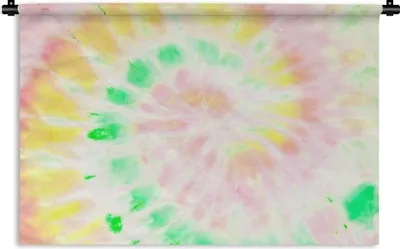 Produktbild von MuchoWow® Wandteppich Wandbehang Sommer - Krawattenfärbung - Grün 150x100 cm Tapisserie Dekoration Wandtuch - Waschbar - Tapisserien - Wand-Decke