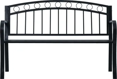 Immagine prodotto di Panchina da giardino 125 cm in acciaio nero