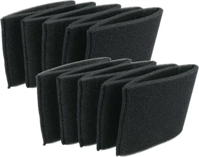 Produktbild von vhbw 10x Staubsaugerfilter kompatibel mit Einhell Staubsauger - Schaumstofffilter Schwarz