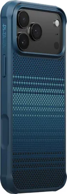 Image de Pitaka ProGuard Coque iPhone 17 Pro – Compatible avec MagSafe – Résistant aux impacts, Test de chute MIL-STD-810H – Fabriqué en fibre d'aramide légère et durable - Bleu