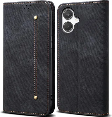 Produktbild von Hülle für Samsung Galaxy A07 Leder Brieftasche Flip Bookstyle Schutzhülle mit Standfunktion Schwarz