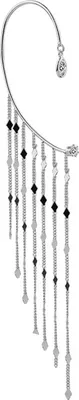 Produktbild von 1 Stück Clip-Ohrring, Quasten, Ohrwickel, Schmuck, übertriebene Vintage-Ohrmanschette für Party-Silber