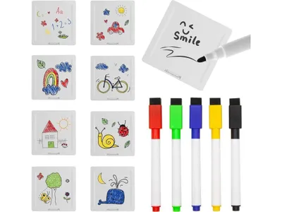 Obrázok produktu pre PicassoTiles – Magnetické prvky na písanie (8 kusov + 5 fixiek)