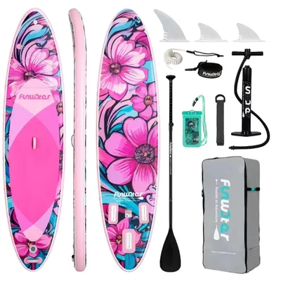 Immagine prodotto di Tavola da paddleboard, superficie antiscivolo, spazio per riporre l'attrezzatura da bungee, dimensioni 335*84*15 cm