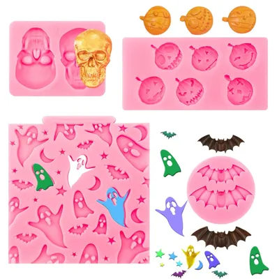 Image de Jeu de moules en silicone pour Halloween - 4 pièces