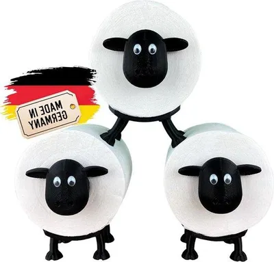 Produktbild von Toiletpapierhalter aus schwarzem Kunststoff - 3er Set