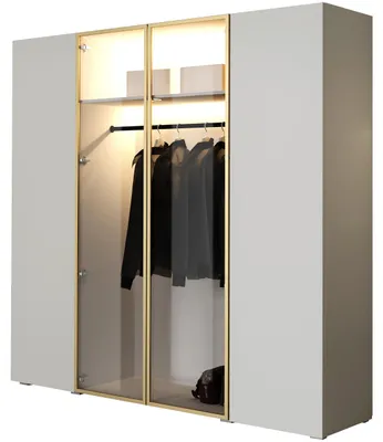 Produktbild von Kleiderschrank ACATI 200 kaschmir / gold