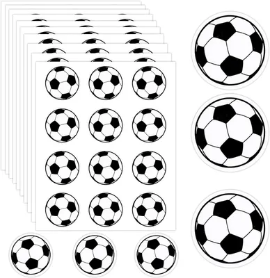 Immagine prodotto di Adesivi in vinile a tema calcio, 120 pezzi, ideali per scrapbooking e decorazioni