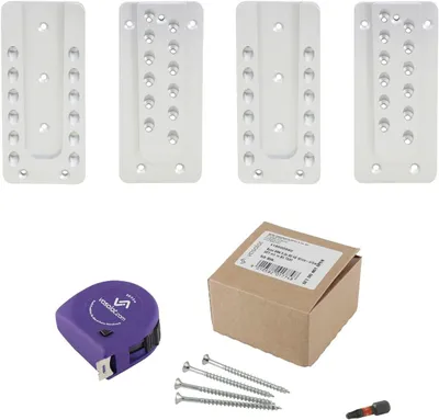 Imagen del producto de Conector HVP para cargas pesadas, 80 x 180 x 12 mm - 2 conectores de madera invisibles