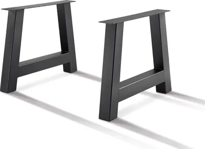 Produktbild von Tischgestell A 84x72 Profil 10x10 Stahl Schwarz