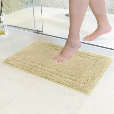 Produktbild von Rutschfeste Badematte | Kombinierbar als Badematten-Set | Waschbare WC-, Bade- und Duschmatte | Beige – 40 x 60 cm