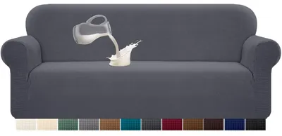 Produktbild von Dehnbarer, wasserdichter Sofabezug für 4-Sitzer, Grau