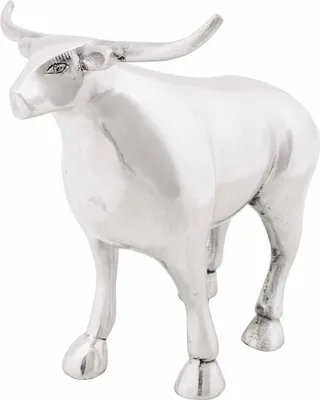 Produktbild von Stierskulptur Silber 20 x 17 x 23 cm Aluminium