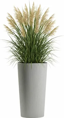 Produktbild von HowHomely | Blumentopf - Pflanzgefäß - 47x25 cm - grau - Pflanzkübel - Übertopf - Rillentopf