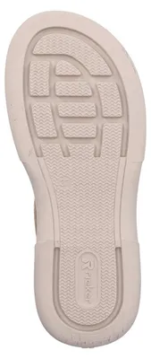 Produktbild von Rieker Damen Sandale mit Plateau und gekreuzten Riemchen V3063, Größe:41 EU, Farbe:Beige