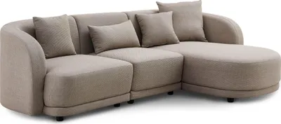 Image de MASSIVMOEBEL24 | Canapé d'angle JONAH Beige 260×165×72 cm