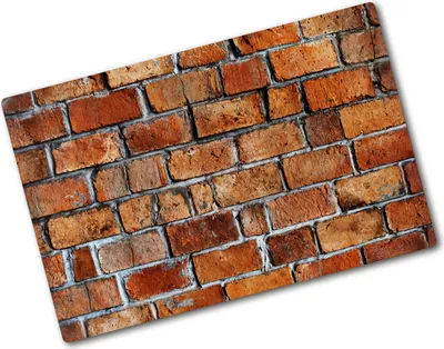 Produktbild von Tulup Glas Herdabdeckplatte - 80x52 cm - Glaskeramikkochfeld-Abdeckung Spritzschutz Glasabdeckplatte - Einteilig - Sonstige - Backsteinmauer - Braun