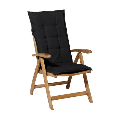 Produktbild von Madison Stuhl Kissen mit hohem Rückenpanama 123x50 cm schwarz