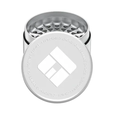 Produktbild von Premium Toothless Grinder Hollywood Silber 2.0 – Zahnlose Kräutermühle 4-teilig mit Magnetverschluss & Feinsieb