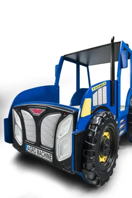 Produktbild von Kinderbett Traktor 90×180 cm – inkl. Matratze & Lattenrost, blau