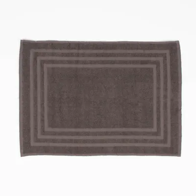 Produktbild von Badematte Bio Baumwolle einfarbig anthrazit 45x70cm