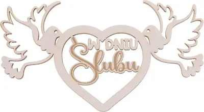 Produktbild von Holzschild – „Am Hochzeitstag“, 5 Stück, weiß – Cresco
