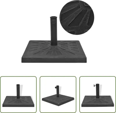 Obrázok produktu pre The Living Store Stojan na slnečník Square Black 12 kg