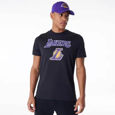 Image de T-shirt Homme T-shirt Homme New Era LA Lakers NBA Regular T-Shirt Black - S