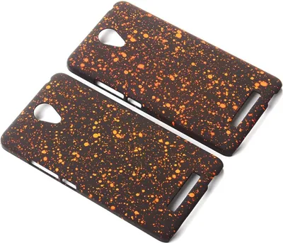 Produktbild von Handy Hülle Schutz Case Bumper Schale für Xiaomi Redmi Note 2 3D Sterne Orange