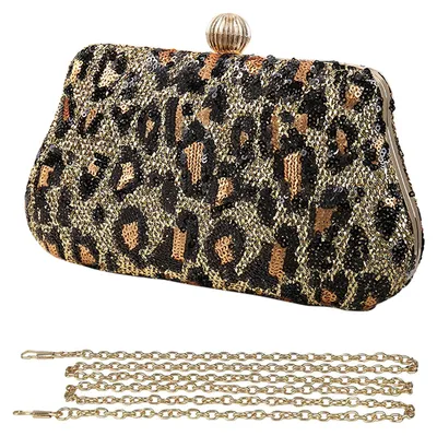 Productafbeelding van CORIOS Clutch dames, luxe avondtas, glinsterende handtas, glanzende schoudertas